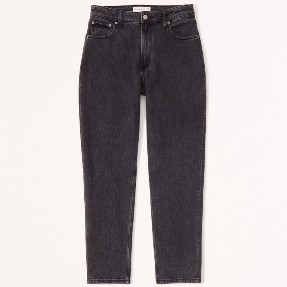 Abercrombie Curve Love Mom Jeans High Rise Washed Black 25 0 Short